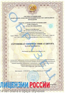 Образец сертификата соответствия аудитора №ST.RU.EXP.00006174-1 Северодвинск Сертификат ISO 22000